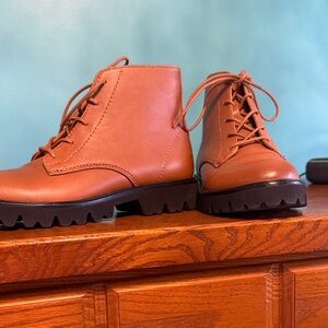 J. Crew Brown Lace-Up Boots
